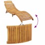 Tumbona con cojín rojo madera maciza de acacia de vidaXL, Tumbonas - Ref: Foro24-367637, Precio: 171,55 €, Descuento: %