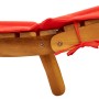 Tumbona con cojín rojo madera maciza de acacia de vidaXL, Tumbonas - Ref: Foro24-367637, Precio: 171,55 €, Descuento: %