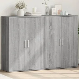Sideboards 2 pcs Sonoma gray engineered wood 60x31x84 cm by vidaXL, Sideboards - Ref: Foro24-3276572, Price: 158,50 €, Discou...