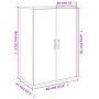 Aparadores 2 uds madera de ingeniería gris Sonoma 60x31x84 cm de vidaXL, Aparadores - Ref: Foro24-3276572, Precio: 161,38 €, ...