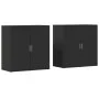 Aparadores 2 unidades madera de ingeniería negro 79x38x80 cm de vidaXL, Aparadores - Ref: Foro24-3276603, Precio: 186,33 €, D...