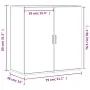Aparadores 2 unidades madera de ingeniería negro 79x38x80 cm de vidaXL, Aparadores - Ref: Foro24-3276603, Precio: 186,33 €, D...