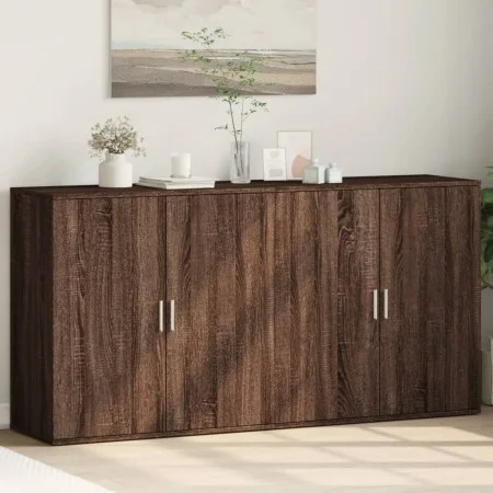 Sideboards 2 pcs oak brown engineered wood 79x38x80 cm by vidaXL, Sideboards - Ref: Foro24-3276608, Price: 164,58 €, Discount: %