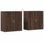 Aparadores 2 uds madera de ingeniería marrón roble 79x38x80 cm de vidaXL, Aparadores - Ref: Foro24-3276608, Precio: 167,19 €,...