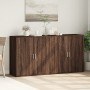 Aparadores 2 uds madera de ingeniería marrón roble 79x38x80 cm de vidaXL, Aparadores - Ref: Foro24-3276608, Precio: 167,19 €,...