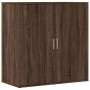 Aparadores 2 uds madera de ingeniería marrón roble 79x38x80 cm de vidaXL, Aparadores - Ref: Foro24-3276608, Precio: 167,19 €,...