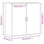 Aparadores 2 uds madera de ingeniería marrón roble 79x38x80 cm de vidaXL, Aparadores - Ref: Foro24-3276608, Precio: 167,19 €,...