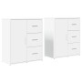 Aparador de madera de ingeniería 2 uds blanco 60x31x70 cm de vidaXL, Aparadores - Ref: Foro24-3276553, Precio: 163,23 €, Desc...