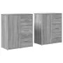 Aparador de madera de ingeniería 2 uds gris Sonoma 60x31x70 cm de vidaXL, Aparadores - Ref: Foro24-3276558, Precio: 158,29 €,...