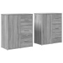 Aparador de madera de ingeniería 2 uds gris Sonoma 60x31x70 cm de vidaXL, Aparadores - Ref: Foro24-3276558, Precio: 160,75 €,...
