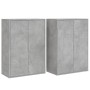 Aparadores 2 uds madera de ingeniería gris hormigón 60x31x84 cm de vidaXL, Aparadores - Ref: Foro24-3276570, Precio: 129,66 €...