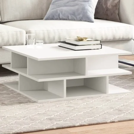 Mesa de centro madera de ingeniería blanco 70x70x29 cm de vidaXL, Mesas de centro - Ref: Foro24-840744, Precio: 61,30 €, Desc...