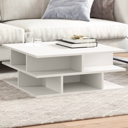 Mesa de centro madera de ingeniería blanco 70x70x29 cm de vidaXL, Mesas de centro - Ref: Foro24-840744, Precio: 60,37 €, Desc...