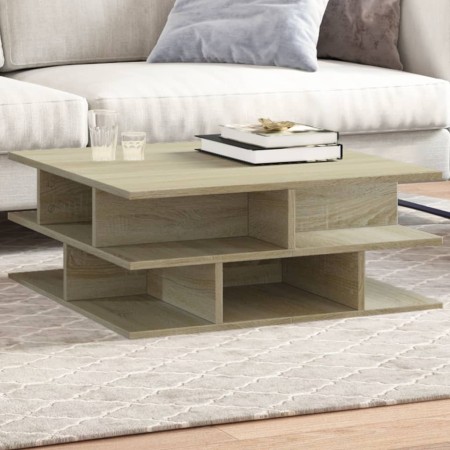 Mesa de centro madera de ingeniería roble Sonoma 70x70x29 cm de vidaXL, Mesas de centro - Ref: Foro24-840746, Precio: 72,22 €...