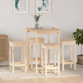 Set de bar 5 piezas madera maciza de pino de vidaXL, muebles para cocinas y comedores - Ref: Foro24-3124737, Precio: 275,23 €...