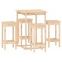Set de bar 5 piezas madera maciza de pino de vidaXL, muebles para cocinas y comedores - Ref: Foro24-3124737, Precio: 279,63 €...