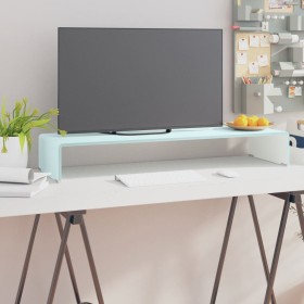 Mueble TV/Elevador de monitor cristal verde 90x30x13 cm en Muebles TV | Comprar online en Foru.es