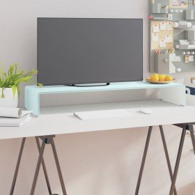 Mueble TV/Elevador de monitor cristal verde 90x30x13 cm en Muebles TV | Comprar online en Foru.es