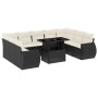 Set de sofás de jardín 10 pzas cojines ratán sintético negro de vidaXL, Conjuntos de jardín - Ref: Foro24-3268736, Precio: 66...