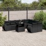 Set de sofás de jardín 10 pzas cojines ratán sintético negro de vidaXL, Conjuntos de jardín - Ref: Foro24-3268755, Precio: 73...