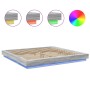 Estructura de cama con luces LED madera gris Sonoma 200x200 cm de vidaXL, Camas y somieres - Ref: Foro24-3281075, Precio: 207...