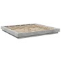 Estructura cama con luces LED madera gris hormigón 180x200 cm de vidaXL, Camas y somieres - Ref: Foro24-3281080, Precio: 202,...