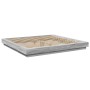 Estructura cama con luces LED madera gris Sonoma 180x200 cm de vidaXL, Camas y somieres - Ref: Foro24-3281082, Precio: 199,52...