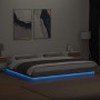 Estructura cama con luces LED madera gris Sonoma 180x200 cm de vidaXL, Camas y somieres - Ref: Foro24-3281082, Precio: 199,52...