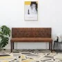 Banco de piel de ante artificial marrón 148,5 cm by vidaXL, Benches for halls and storage - Ref: Foro24-288571, Price: 251,76...