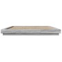 Estructura cama con luces LED madera gris Sonoma 180x200 cm de vidaXL, Camas y somieres - Ref: Foro24-3281082, Precio: 199,52...