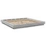 Estructura cama con luces LED madera gris Sonoma 180x200 cm de vidaXL, Camas y somieres - Ref: Foro24-3281082, Precio: 199,52...