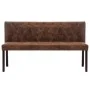 Banco de piel de ante artificial marrón 148,5 cm by vidaXL, Benches for halls and storage - Ref: Foro24-288571, Price: 251,76...