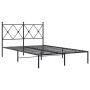 Estructura de cama con cabecero metal negro 120x200 cm de vidaXL, Camas y somieres - Ref: Foro24-376500, Precio: 90,48 €, Des...