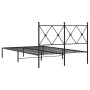 Estructura de cama con cabecero metal negro 120x200 cm de vidaXL, Camas y somieres - Ref: Foro24-376500, Precio: 90,48 €, Des...