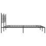 Estructura de cama con cabecero metal negro 140x190 cm de vidaXL, Camas y somieres - Ref: Foro24-376502, Precio: 111,70 €, De...