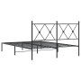Estructura de cama con cabecero metal negro 140x190 cm de vidaXL, Camas y somieres - Ref: Foro24-376502, Precio: 111,70 €, De...
