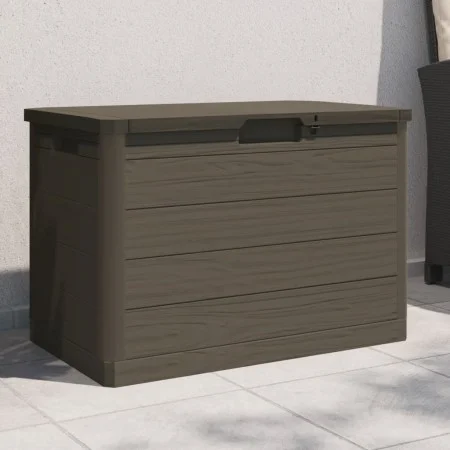 Baúl para cojines polipropileno marrón 77,5x44,5x53 cm de vidaXL, Cajas de almacenaje para exteriores - Ref: Foro24-366604, P...