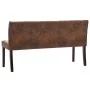 Banco de piel de ante artificial marrón 148,5 cm by vidaXL, Benches for halls and storage - Ref: Foro24-288571, Price: 251,76...
