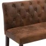 Banco de piel de ante artificial marrón 148,5 cm by vidaXL, Benches for halls and storage - Ref: Foro24-288571, Price: 251,76...