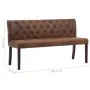 Banco de piel de ante artificial marrón 148,5 cm by vidaXL, Benches for halls and storage - Ref: Foro24-288571, Price: 251,76...