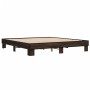 Estructura cama madera ingeniería metal marrón roble 180x200 cm de vidaXL, Camas y somieres - Ref: Foro24-3280226, Precio: 13...