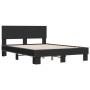 Estructura de cama madera de ingeniería y metal negro 135x190cm de vidaXL, Camas y somieres - Ref: Foro24-3280207, Precio: 14...