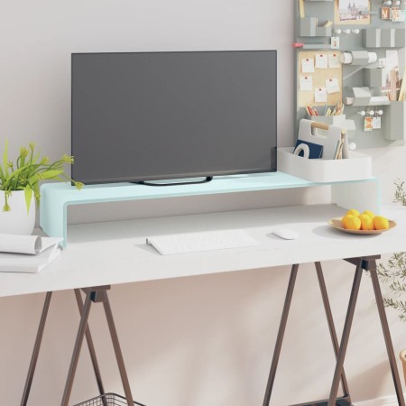 Mueble TV/Elevador de monitor cristal verde 100x30x13 cm en Muebles TV | Comprar online en Foru.es