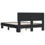 Estructura de cama madera de ingeniería y metal negro 120x200cm de vidaXL, Camas y somieres - Ref: Foro24-3280197, Precio: 14...