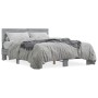 Estructura cama madera ingeniería metal gris Sonoma 140x200 cm de vidaXL, Camas y somieres - Ref: Foro24-3280195, Precio: 149...