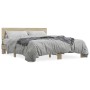 Estructura cama madera ingeniería metal roble Sonoma 150x200 cm de vidaXL, Camas y somieres - Ref: Foro24-3280188, Precio: 14...