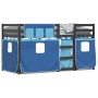 Litera con cortinas madera maciza de pino azul 90x200 cm de vidaXL, Camas y somieres - Ref: Foro24-3283935, Precio: 236,33 €,...