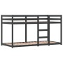 Litera con cortinas madera maciza de pino azul 90x200 cm de vidaXL, Camas y somieres - Ref: Foro24-3283935, Precio: 236,33 €,...