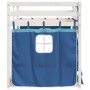 Litera con cortinas madera maciza de pino azul 80x200 cm de vidaXL, Camas y somieres - Ref: Foro24-3283902, Precio: 165,19 €,...