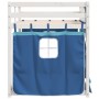 Litera con cortinas madera maciza de pino azul 75x190 cm de vidaXL, Camas y somieres - Ref: Foro24-3283914, Precio: 175,32 €,...